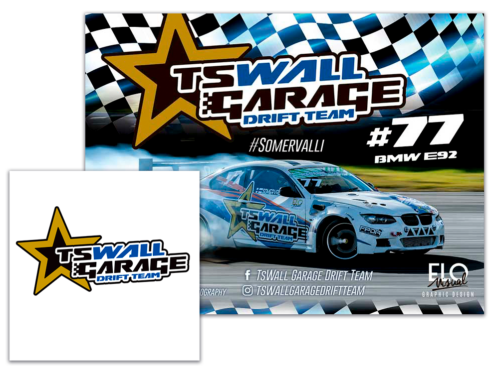 TS Wall Carage logo ja fanikortti